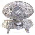 caseta de bijuterii, art nouveau. antimoniu argintat. cca 1880 Franta